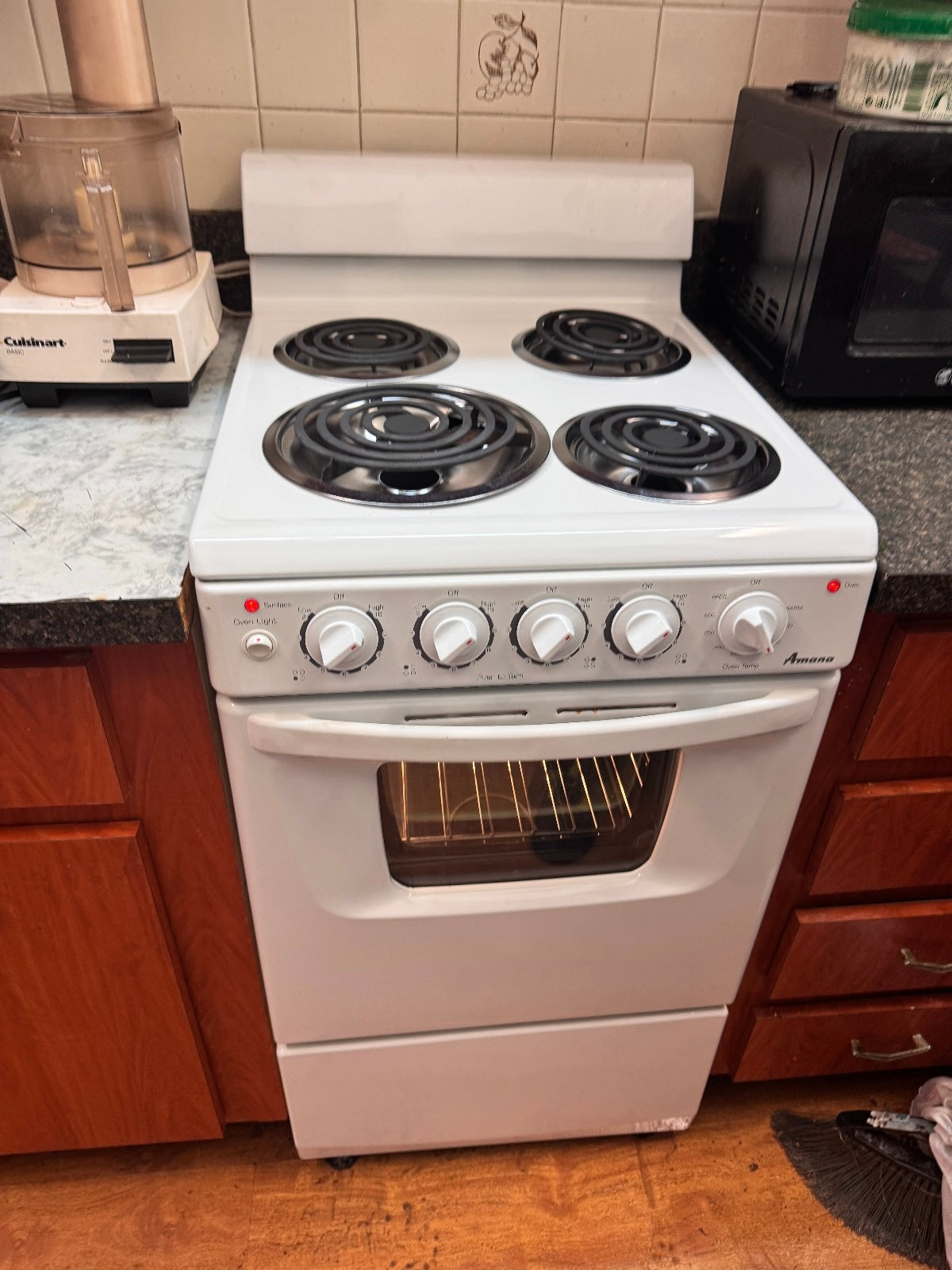 Product Sold - 20-inch Amana White Coil Electric Stove - 100% Satisfied Customer