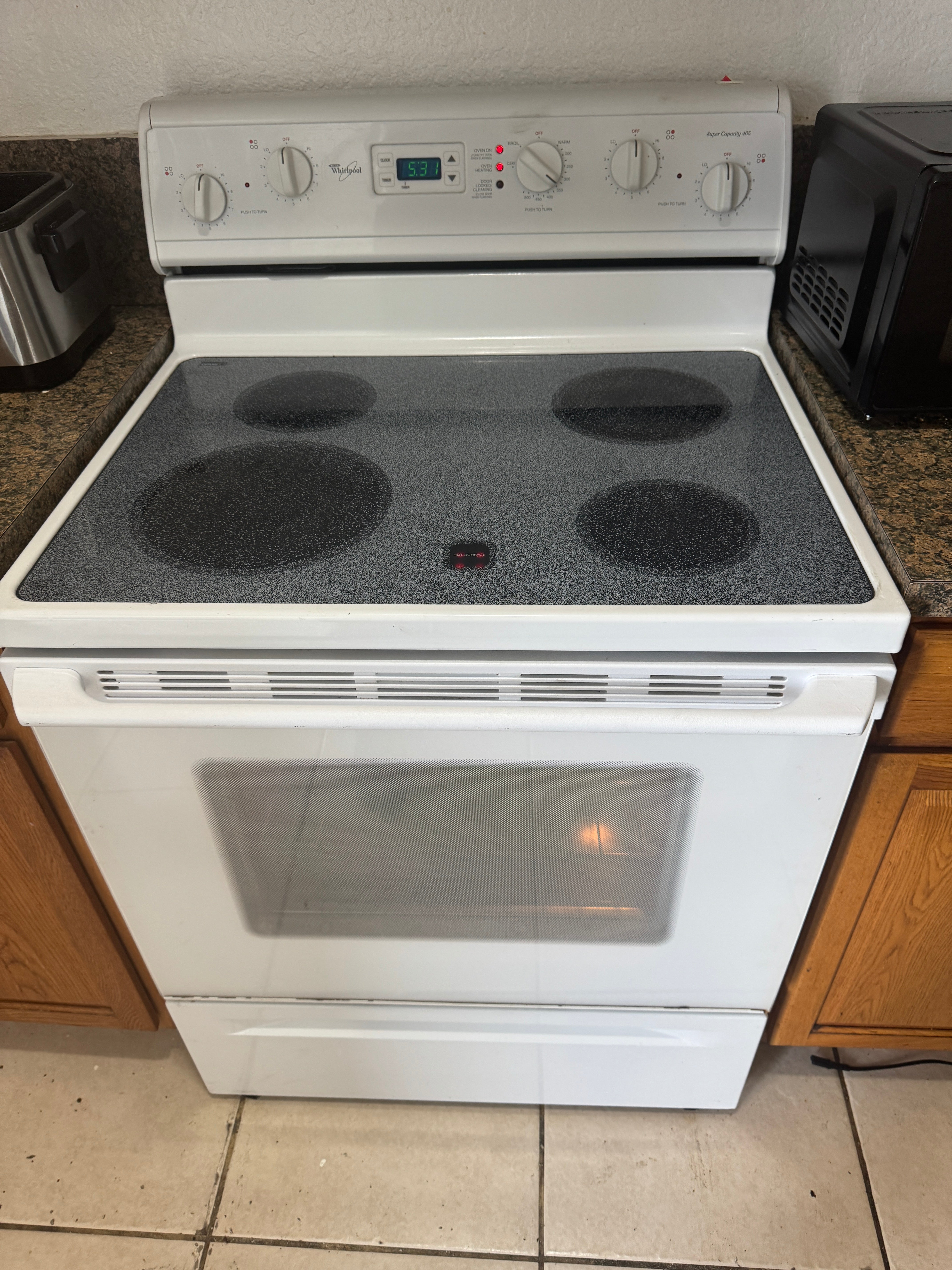 Product Sold – Whirlpool White Electric Stove (Model: RF196LXJQ0) 🔥