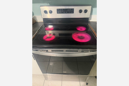 Product Installed – White Electric Stove