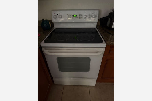 Product Installed – White Electric Stove