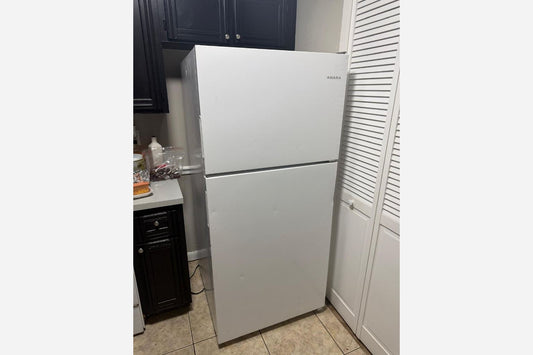 Product Installed – White Top and Bottom Refrigerator