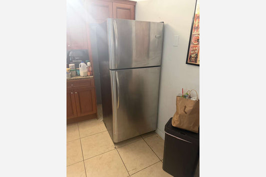 Product Installed – White Top and Bottom Refrigerator