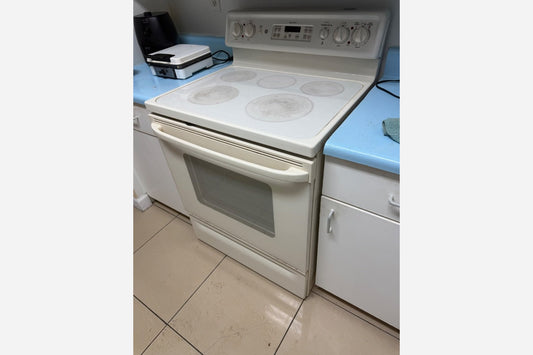 Product Installed – White Electric Stove