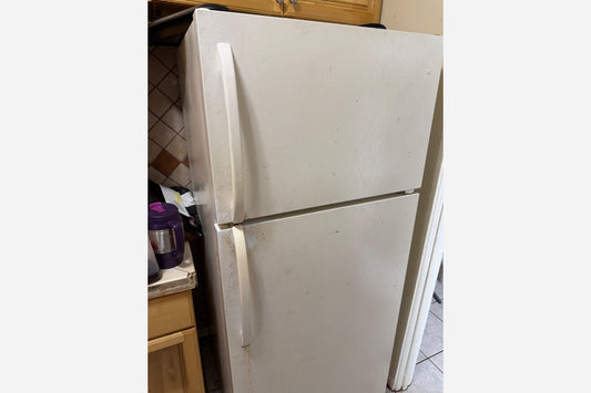 Product Installed – White Top and Bottom Refrigerator