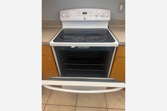 Product Installed – White Electric Stove