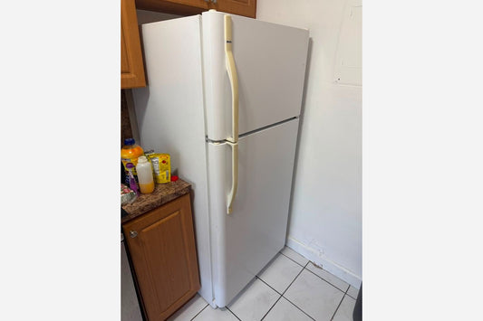 Product Installed – White Top and Bottom Refrigerator