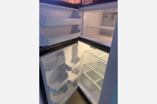 Product Installed – Black Top and Bottom Refrigerator