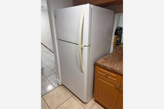 Product Installed – White Top and Bottom Refrigerator