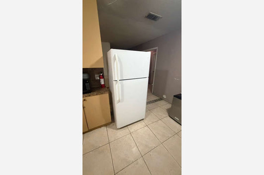 Product Installed – White Top and Bottom Refrigerator