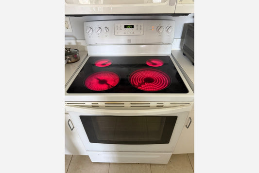 Product Installed – White Electric Stove