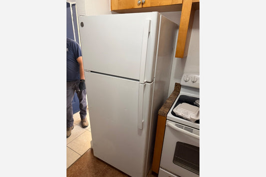 Product Installed – White Top and Bottom Refrigerator
