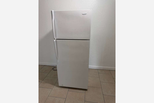 Product Installed – White Top and Bottom Refrigerator