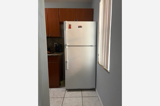 Product Installed – White Top and Bottom Refrigerator