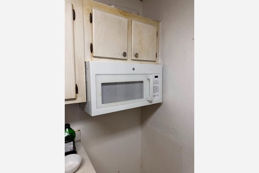 Product Installed – White Microwave
