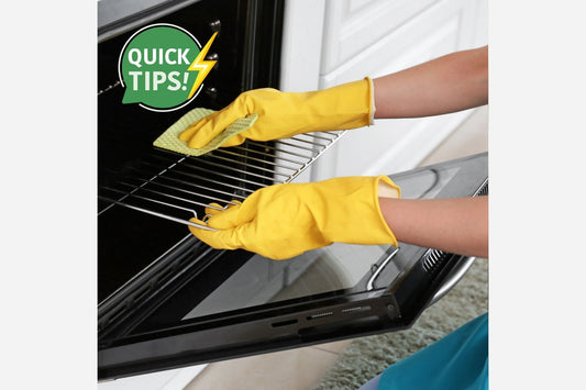 Clean your oven regularly to prevent buildup