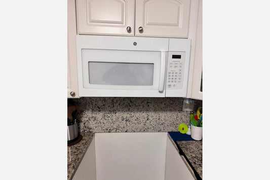 Product Sold – GE White Microwave (Model: JVM3160DF4WW)
