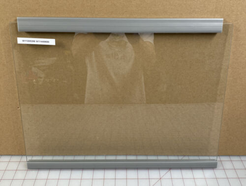 Whirlpool Refrigerator crisper cover glass shelf (Bottom & 2nd from Bottom Locations) W11449890