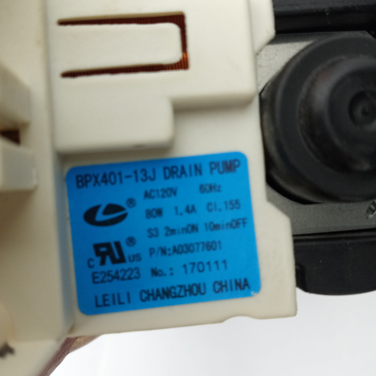 Frigidaire Washer/Dryer  Drain Pump Assembly BPX401-13J 5304500535