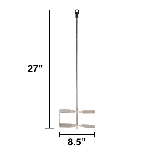 Edward Tools Paddle Mixer 27” for 1/2” Power Drill - Industrial Paddle Mixer for Paint, Concrete, Drywall Compound and More - Speed Mixer Concrete Tool is Ideal Mixing Tool for 5 Gallon Bucket