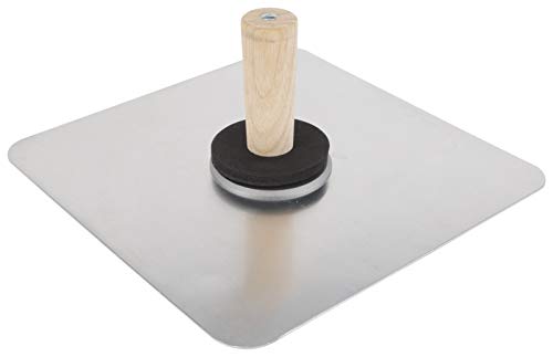Edward Tools Aluminum Hawk for Masonry, Drywall, Sheetrock, Plaster - Solid Aluminum Mud Tray Trowel - Ergo Handle with Sponge Callus Preventer - Smooth Edges/Round Corners (13"X13")