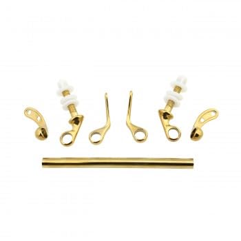 Renovators Supply Manufacturing™ Toilet Seat Hinge, Titanium Plated Brass Color PVD 304 Stainless Steel, Durable Rust Resistant Replacement Hinges