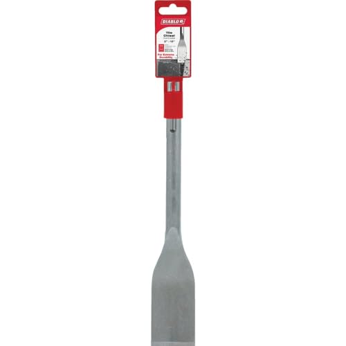 Diablo SDS-Max Tile Chisels - 2" Size, 12" Length, Flat Chisel Type