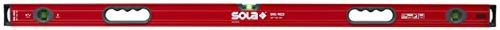SOLA LSB48 Big Red Aluminum Box Beam Level with 3 60% Magnified Vials, 48-Inch, Non-magnetic
