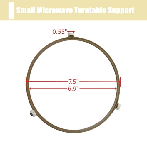 Small Microwave Turntable Support Guide Ring Compatible for GE, Emerson, Magic Chef, Hamilton Beach 252100500497, HB-P90D23, HB-P90D23A, HBP90D23, EM925AKS-P1, EM925AJW-P2, MW7302B, Y45 610