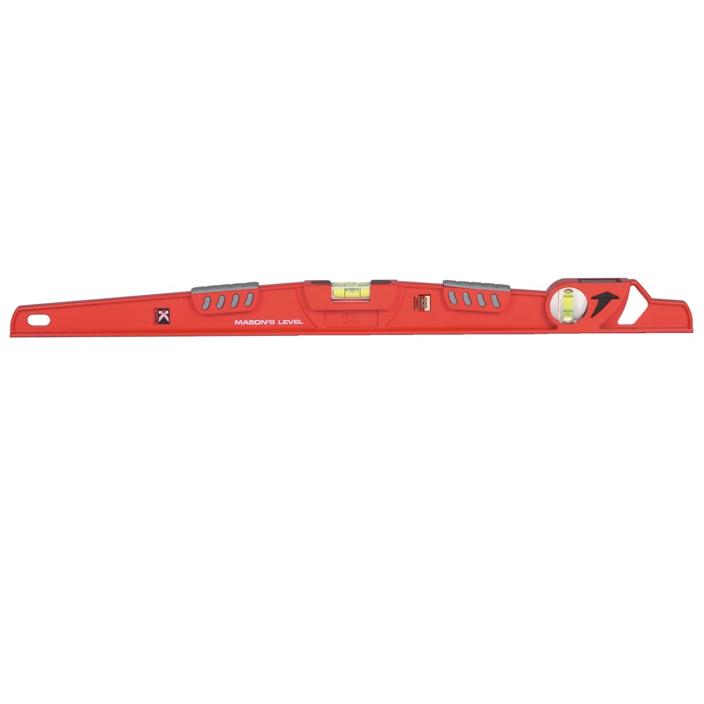Kapro - 920 Shark Mason’s Level - With Plumb Site - For Masonry, Tilework & Construction - Features Strike Pads & VPA Certified Vials - Cast Aluminum - 32"