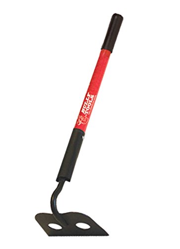 BULLY TOOLS Mason Hoe Tool - 12-Gauge Heavy Duty Garden Hoe with Fiberglass Handle for Digging, Spreading and Mixing Concrete, Soil Cultivation, Ideal for Gardening - 100% Made in the USA, 22-Inch