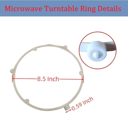 Microwave Turntable Support Ring 8.5" Replacement Part fits for GE Samsung Frigidaire -Replace WB06X10625, WB06X10818, DE92-90495A, 5304464115, 5304509438