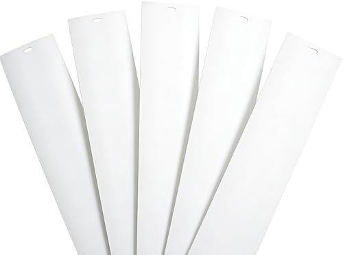 82.5" x 3.5" White PVC Vertical Blind Replacement Slats Curved Smooth (5 Pack)