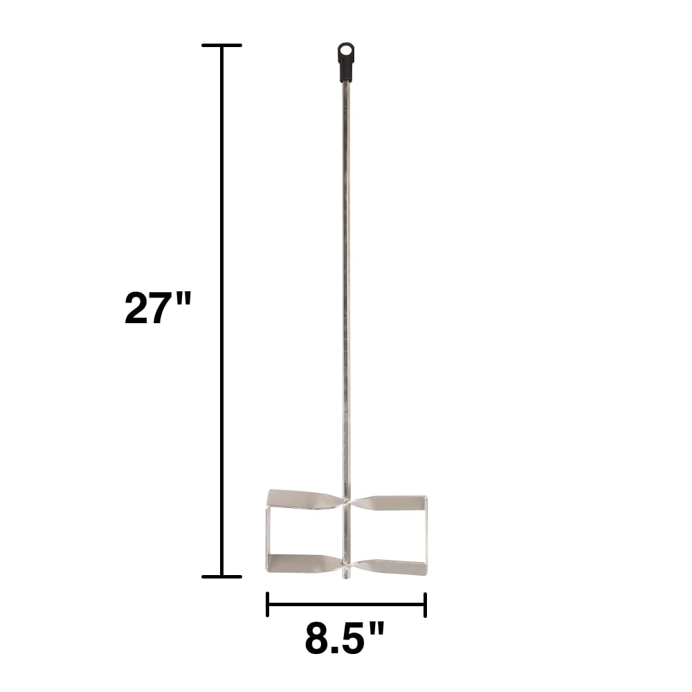 Edward Tools Paddle Mixer 27” for 1/2” Power Drill - Industrial Paddle Mixer for Paint, Concrete, Drywall Compound and More - Speed Mixer Concrete Tool is Ideal Mixing Tool for 5 Gallon Bucket