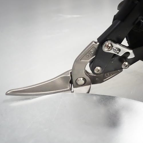 Malco AV63 Long-Cut Offset Aviation Snips, Left & Straight Cutting, 2-1/4" Extra-Long Blade, POWER-FIT Performance Grips, Forged Steel Jaws