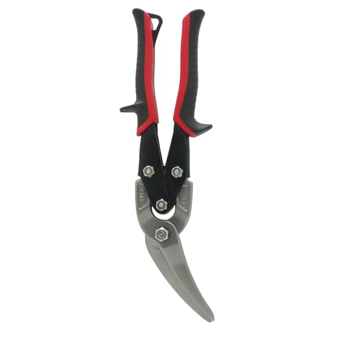 Malco AV63 Long-Cut Offset Aviation Snips, Left & Straight Cutting, 2-1/4" Extra-Long Blade, POWER-FIT Performance Grips, Forged Steel Jaws