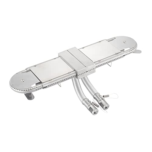 YIHAM Universal Grill Replacement BBQ Adjustable Bar Burner Oblong Tube Burner for Brinkmann and Other Gas Grills, Extends from 15" up to 22 1/4", 1 Pack KA894