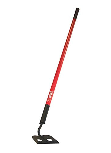 BULLY TOOLS Mason Hoe Tool - 12-Gauge Heavy Duty Garden Hoe with Long Fiberglass Handle for Digging, Spreading & Mixing Concrete, Soil Cultivation, Ideal for Gardening - 100% Made in the USA, 58-Inch