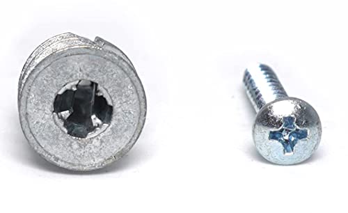 CONFAST Zinc Self-Drilling Metal Drywall Anchors Kit with Screws, 200 Pieces (100 Anchors + 100 Pcs 1" Screws), #8 Wall Anchors for Drywall, Sheetrock, and Hollow-Wall Installation