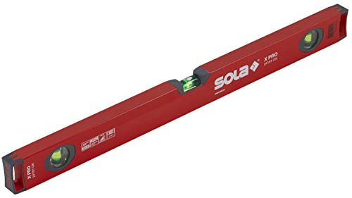 SOLA LSX24 X PRO Aluminum Box Profile Spirit Level with 3 60% Magnified Vials, 24-Inch