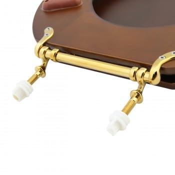 Renovators Supply Manufacturing™ Toilet Seat Hinge, Titanium Plated Brass Color PVD 304 Stainless Steel, Durable Rust Resistant Replacement Hinges