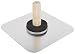 Edward Tools Aluminum Hawk for Masonry, Drywall, Sheetrock, Plaster - Solid Aluminum Mud Tray Trowel - Ergo Handle with Sponge Callus Preventer - Smooth Edges/Round Corners (10"X10")