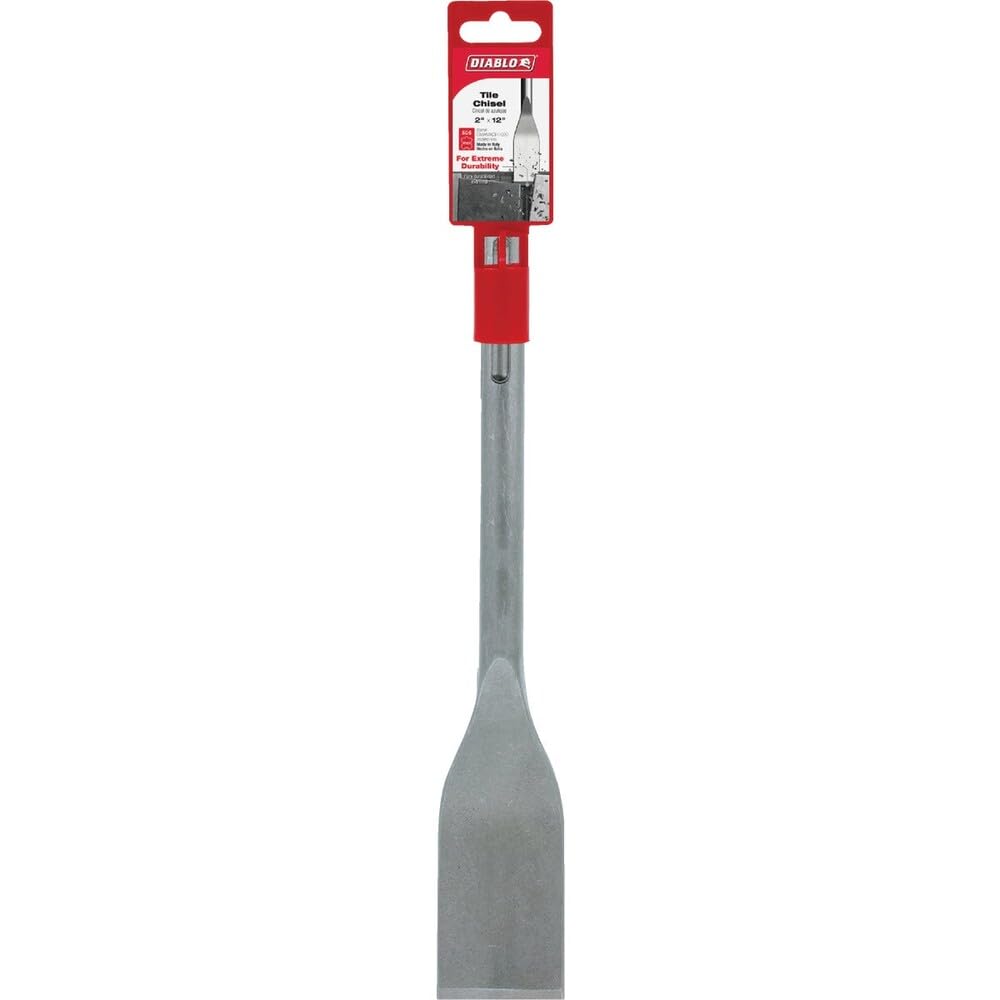 Diablo SDS-Max Tile Chisels - 2" Size, 12" Length, Flat Chisel Type