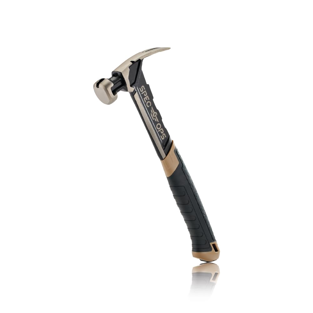 Spec Ops Tools Nailing Hammer for Carpentry & Demolition, Magnetic Nail Holder, Rip Claw, 16 Oz