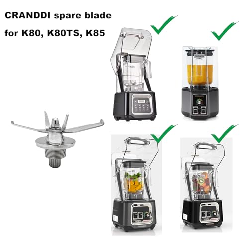 CRANDDI Spare Blades for Blender K80 K96 and K85, 1Pcs Blending blade With Long Blade Assembly, Stainless Steel Back-up Blade, Replacement Blade Accessories (K80 Blade)
