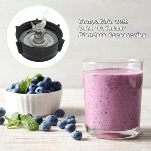 for Oster Blender Replacement Parts Kit - Ice Crusher Blade with Jar Base Cap, Coupling Stud Slinger Pin & 4 Rubber O Ring Sealing Gaskets