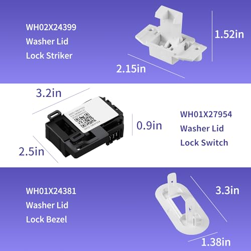 WH01X27954 WH01X24381 WH02X24399 Washer Lid Lock S