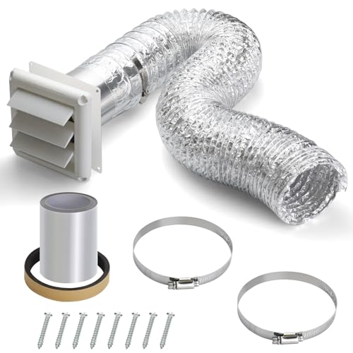 4 Inch Dryer Vent Kit with Hose/Duct Connector/Wal
