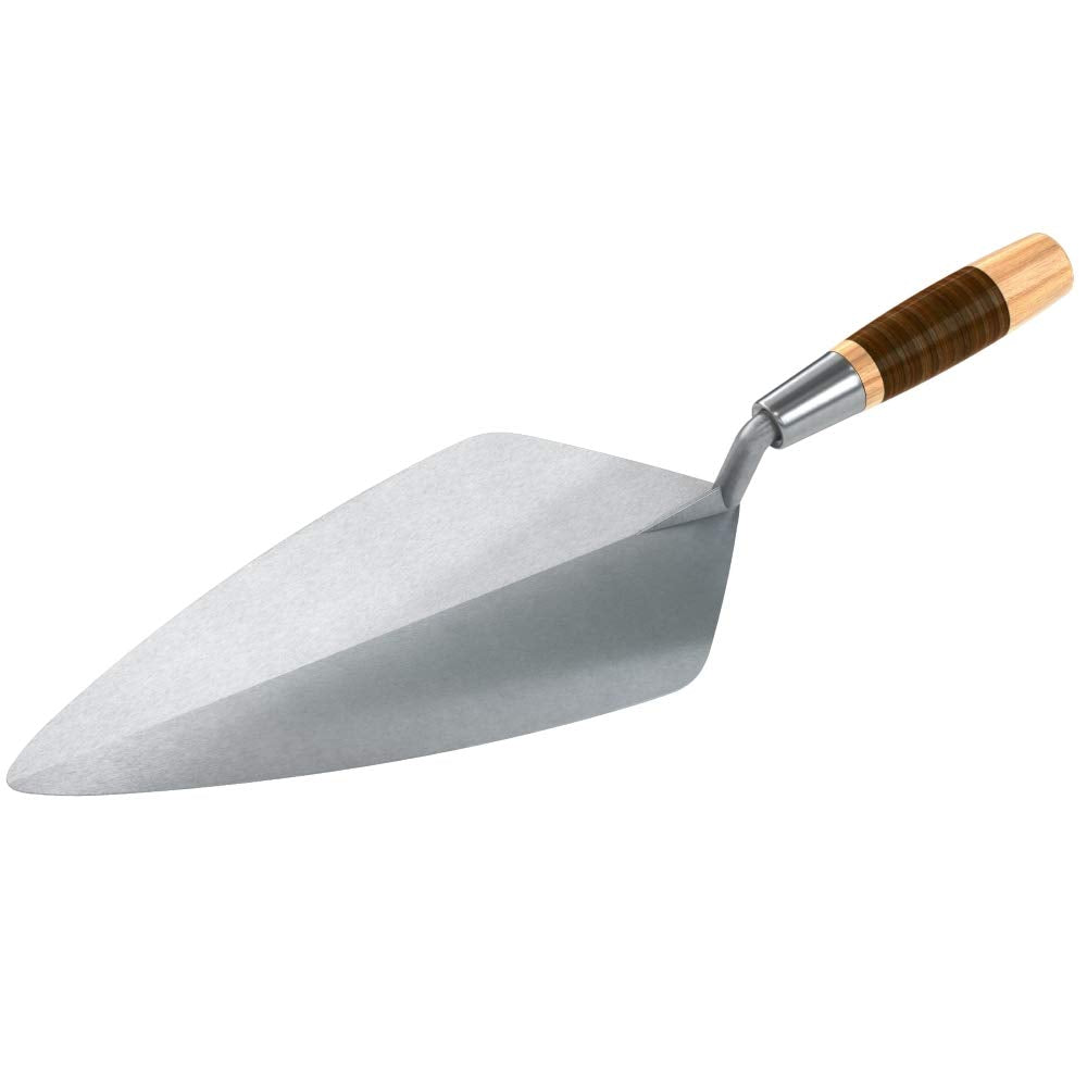 Bon 72-585 Brick Trowel Keystone Forged 13-inch Narrow London Leather Handle
