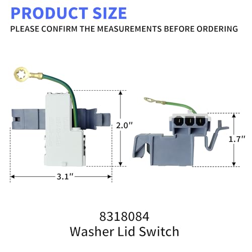 8318084 WP8318084 PS886960 Washer Door Lid Switch 