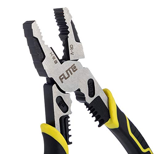 4-in-1 Pro Lineman Plier Tools -9” Combination Pliers with Wire Stripper+Crimper+Cutter+ Winding Function,Industrial Grade Linesman Plirs-Chrome Vanadium Steel Forged